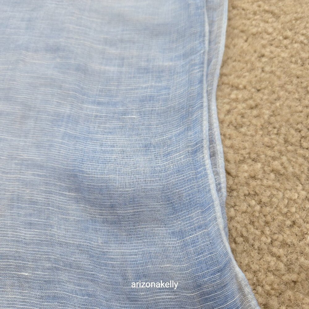 Theory Linen Modal Lightweight Breezy Blue Scarf - Picture 12 of 13